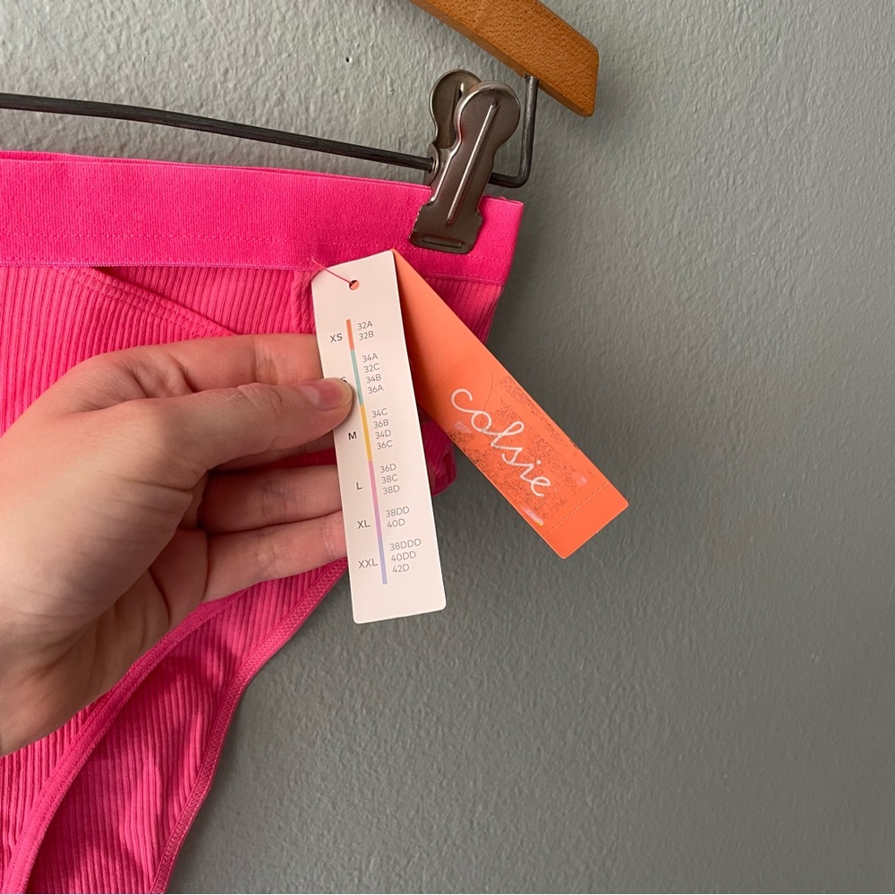 ♦️5/$15♦️Colsie | Neon Pink High-Waisted Rave Panty - Picture 4 of 5